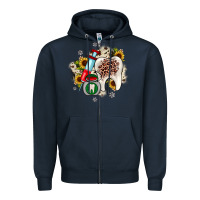 Navy Christmas dental sunflower Zipper Hoodie - JahusDesignShop