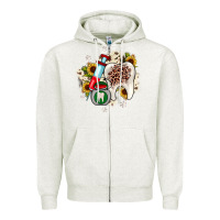 Oatmeal Heather Christmas dental sunflower Zipper Hoodie - JahusDesignShop