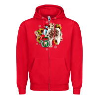 Red Christmas dental sunflower Zipper Hoodie - JahusDesignShop