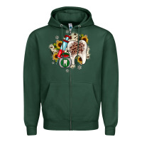Sports Green Christmas dental sunflower Zipper Hoodie - JahusDesignShop