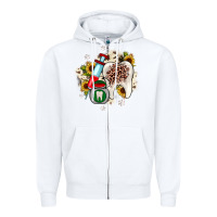 White Christmas dental sunflower Zipper Hoodie - JahusDesignShop