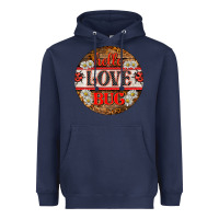 Navy hello love bug ladybug ornament Heavyweight Hoodie - BarkalooDesign