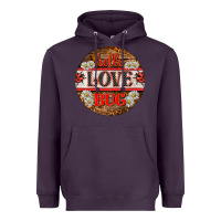 Plum hello love bug ladybug ornament Heavyweight Hoodie - BarkalooDesign