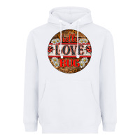 White hello love bug ladybug ornament Heavyweight Hoodie - BarkalooDesign