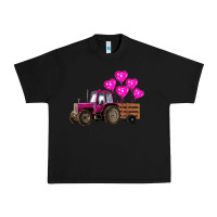 Black valentine's day pink tractor with pin heart balloons Urban Heavy Tee - RanaPortraitStore