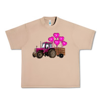 Burro valentine's day pink tractor with pin heart balloons Urban Heavy Tee - RanaPortraitStore