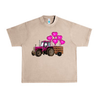 French Oak valentine's day pink tractor with pin heart balloons Urban Heavy Tee - RanaPortraitStore