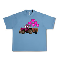 Pebble Blue valentine's day pink tractor with pin heart balloons Urban Heavy Tee - RanaPortraitStore