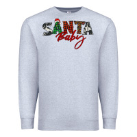 Heather Grey Santa baby Premium Sweatshirt - BarkalooDesign