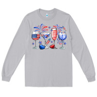 Moon Dust 4th of July wine glasses Long Sleeve Tee - Neo Western