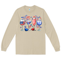 Mushroom 4th of July wine glasses Long Sleeve Tee - Neo Western