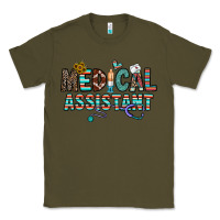Army Green medical asistant Classic Tee - CowhideDigitalArt