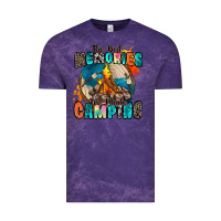 Cloud Purple the best memories are made camping Vintage Tee - Zillion Design Studio