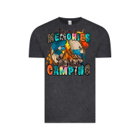 Vintage Black the best memories are made camping Vintage Tee - Zillion Design Studio