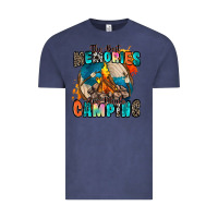Vintage Denim the best memories are made camping Vintage Tee - Zillion Design Studio