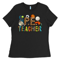 Black pe teacher Ladies Tee - AdoDesignShop