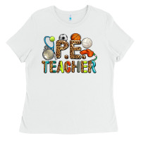 White pe teacher Ladies Tee - AdoDesignShop