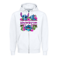 White preview flower stitch kindergarten Zipper Hoodie - AdoDesignShop