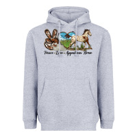 Heather Grey peace love appaloosa horse Heavyweight Hoodie - LillyAllenDesigns