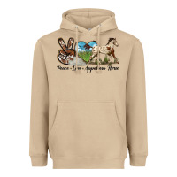 Mushroom peace love appaloosa horse Heavyweight Hoodie - LillyAllenDesigns