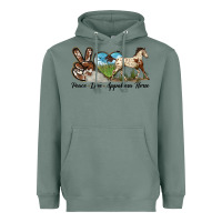 Sage peace love appaloosa horse Heavyweight Hoodie - LillyAllenDesigns