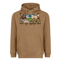 Toasted Coconut peace love appaloosa horse Heavyweight Hoodie - LillyAllenDesigns
