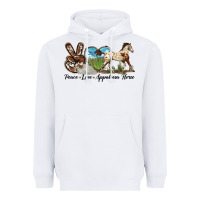 White peace love appaloosa horse Heavyweight Hoodie - LillyAllenDesigns