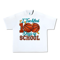 White i tackled 100days of school basketball Urban Heavy Tee - texasbilliewilder