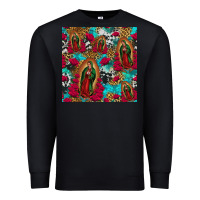 Black lady of guadalupe western seamless Premium Sweatshirt - Jasminsmagicworld