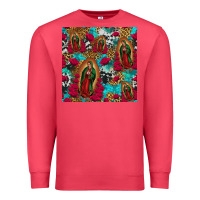 Cardinal lady of guadalupe western seamless Premium Sweatshirt - Jasminsmagicworld