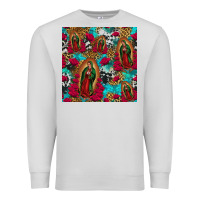 Dove Grey lady of guadalupe western seamless Premium Sweatshirt - Jasminsmagicworld