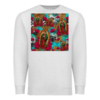 Oatmeal Heather lady of guadalupe western seamless Premium Sweatshirt - Jasminsmagicworld