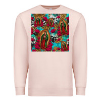 Pale Pink lady of guadalupe western seamless Premium Sweatshirt - Jasminsmagicworld