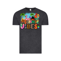 Vintage Black summer vibes camp Vintage Tee - Zillion Design Studio