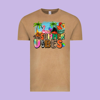 Summer Vibes Camp Vintage Tee Designed By Zillion Design Studio