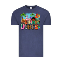 Vintage Denim summer vibes camp Vintage Tee - Zillion Design Studio