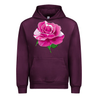 Mauve Wine Parade Day Rose Urban Hoodie - LillyAllenDesigns