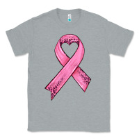 Heather Grey pink ribbon Classic Tee - HRA Design Shop