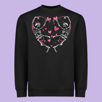 Heavyweight Sweatshirt valentines day skeleton