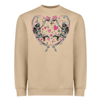 Mushroom valentines day skeleton Heavyweight Sweatshirt - MaliasSmallBusiness