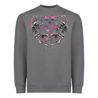 Storm valentines day skeleton Heavyweight Sweatshirt - MaliasSmallBusiness
