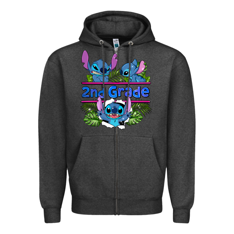 Preview Flower Stitch 2nd Grade Zipper Hoodie by AdoDesignShop | Teevron
