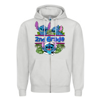 Dove Grey preview flower stitch 2nd grade Zipper Hoodie - AdoDesignShop