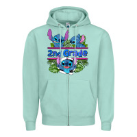 Seafoam preview flower stitch 2nd grade Zipper Hoodie - AdoDesignShop