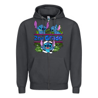 Smoke preview flower stitch 2nd grade Zipper Hoodie - AdoDesignShop