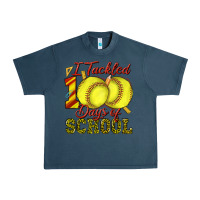 Midnight Navy i tackled 100days of school softball Urban Heavy Tee - texasbilliewilder