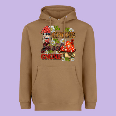Gnome Sweet Gnome Heavyweight Hoodie Designed By Barkaloodesign