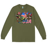 Army Green Rawrrr in the USA 4th of july Long Sleeve Tee - CowGirlArtShop