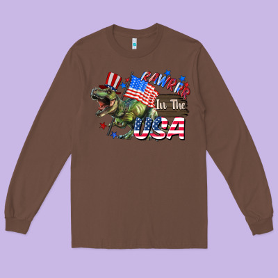 Rawrrr In The Usa 4th Of July Long Sleeve Tee Designed By Cowgirlartshop