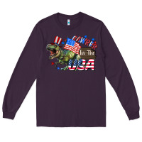 Plum Rawrrr in the USA 4th of july Long Sleeve Tee - CowGirlArtShop